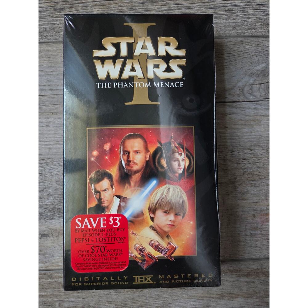 Star Wars Episode I The Phantom Menace VHS 2000 SEALED Pepsi‎ & Target Stickers